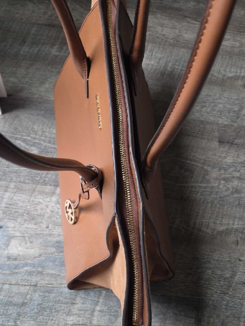 MICHAEL Michael Kors Avril Leather Top-Zip Satchel Extra Large Tode - Picture 12 of 16